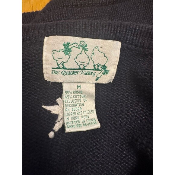 The Quacker Factory Embroidered Patriotic Snowmen Sweater Cardigan Size M a27 - Picture 7 of 10